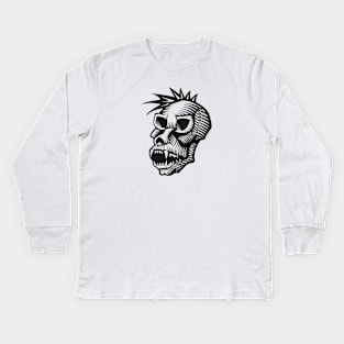 Monkey Skull Kids Long Sleeve T-Shirt